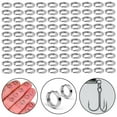 thumbnail image 3 of 100xStainless Steel Bait Ring Bait Hook Connector O-Ring Fishing Gear Accessorie, 3 of 11