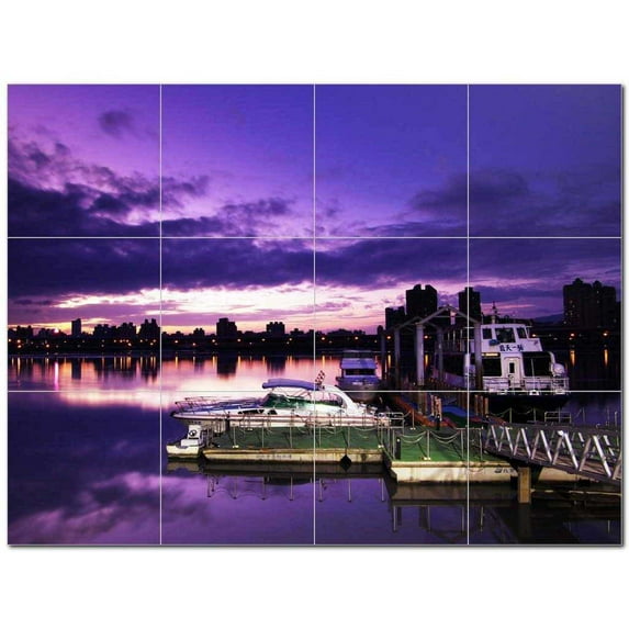 City Photo Ceramic Tile Mural Kitchen Backsplash Bathroom Shower 404455-L43