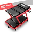 thumbnail image 4 of DNA Motoring TOOLS-00193 48" 2 IN 1 Folding Rolling Garage Shop Creeper Seat 7 x 2" Casters Gray, 4 of 7