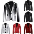 thumbnail image 5 of Men Casual Formal Suit Blazer Slim Jacket Coat Dress Business Work Button Tops, 5 of 7