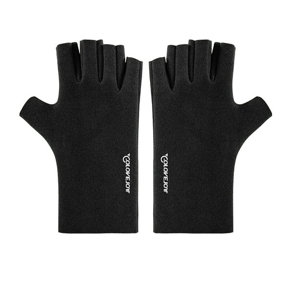 Guantes para las Mujeres Guantes de Terciopelo Alemán para las Mujeres Invierno Al Aire Libre Protección Contra el Frío Medio Dedo Pantalla Táctil Medio Dedo Guantes Modifican la Forma de la Mano Piel