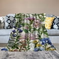 thumbnail image 2 of Patifu Various Flowers Warm Lightweight Soft Fleece Blanket All Seasons Sofa Decor Gifts Blanket Long-lasting Blanket For All Seasons 60x80in, 2 of 6