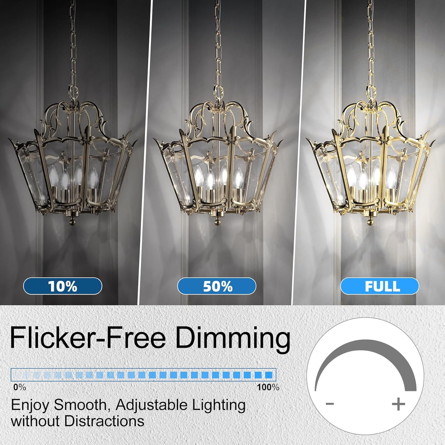 PYYAN-Candelabra Light Bulbs 40 watt Equivalent, E12 LED Bulb Dimmable Chandelier Bulb, 5000K Daylight B10 Candle Light Bulb, 90+CRI, 400LM, Cear Glass, 6 Pack