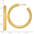 thumbnail image 3 of 14K Yellow Gold Stylish, Charming, Luxurious 40 Mm Polished 4.0 X 40Mm Tube C-Hoop Post Earrings, 3 of 3