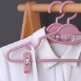 thumbnail image 3 of 10pcs Clothes Hangers with Clips Plastic Space Saving Non-Slip Skirt Organizer, 3 of 6