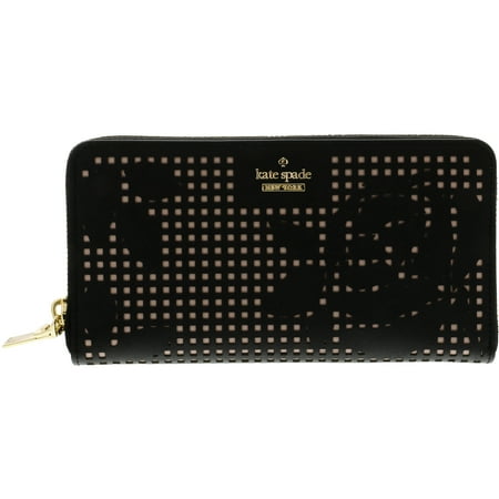 Women's Cameron Street Perforated Lacey Leather Wallet - Black