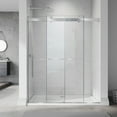 thumbnail image 2 of Sunny Shower Frameless Sliding Brushed Nickel Finish Shower Door 60 in. W x 72 in. H, 2 of 9