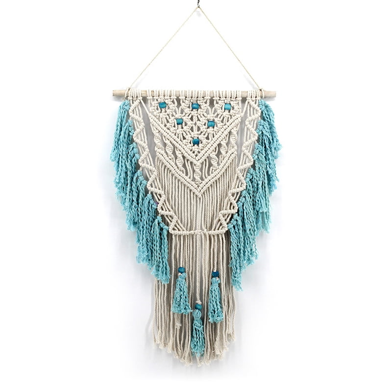 Wall Hanging Macrame Curtain Bohemian Hand Woven Tapestry Perfect Door Curtain Macrame for Bedroom Decoration 45 x 75cm