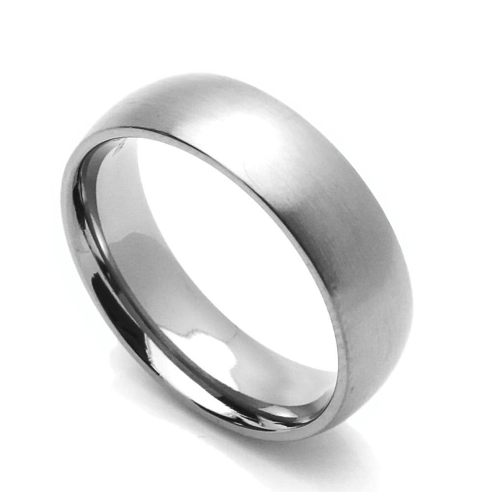 Men 6MM Comfort Fit Titanium Wedding Band Classic Domed Ring