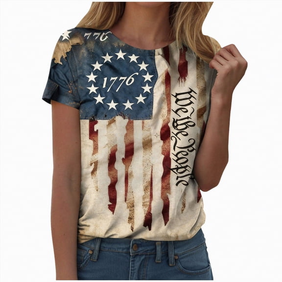 Leey-World 250 Years of Freedom 1776 2026 July 4th 250th Birthday T-Shirt 250th Anniversary Usa Shirt V Neck(Khaki,XL)