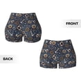 thumbnail image 5 of Haiem Nautical No Front Seam Biker Shorts for Women Yoga Workout Gym Bike Shorts with Tummy Control Moisture-Wicking-XX-Large, 5 of 9