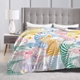 thumbnail image 4 of Kll Fleece Blanket Plush Throw Blanket Zebra Colourful,Soft Fuzzy Cozy Flannel Blanket For Couch Sofa Bed.(60"X50"), 4 of 9