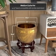thumbnail image 4 of Red Lantern 14" Gold Crackle Porcelain Fishbowl Planter, 4 of 6