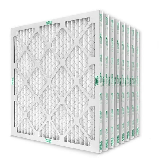 Mann Hummel 16x16x1 MERV 8 Pleated HVAC AC Furnace Air Filters. Box of 8. (Exact Size: 15.75 x 15.75 x 0.75 Inches)