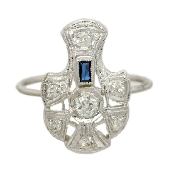 Antique Art Deco Filigree Wedding Ring, Womne's Vintage Engagement Ring, 2 Ct Simulated Round Cut Diamond, 14K White Gold Plated, Unique 1920s Anniversary Ring For Her Special Occasion