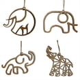 thumbnail image 1 of Colgante de Elefante con Forma de Postal para Decoración del Hogar, Colgante de Madera, Colgante de Amistad con Elefante, 1 of 4