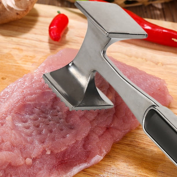 Brendo Machacador De Carne Premium – Acero Inoxidable Doble Cara (Plana Y Dentada) – Incluye EBook De Recetas – Apto Lavavajillas