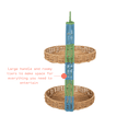 thumbnail image 6 of Beautiful Two-Tier Two-Tone Rattan Tray by Drew Barrymore, 6 of 8