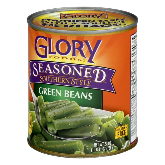 Glory Foods Seasoned Southern Style Green Beans, 29 oz., Can