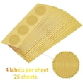 thumbnail image 3 of 25Sheet Gold Foil Certificate Seals Teamwork 2inch Round Self Adhesive Embossed Stickers, 3 of 9