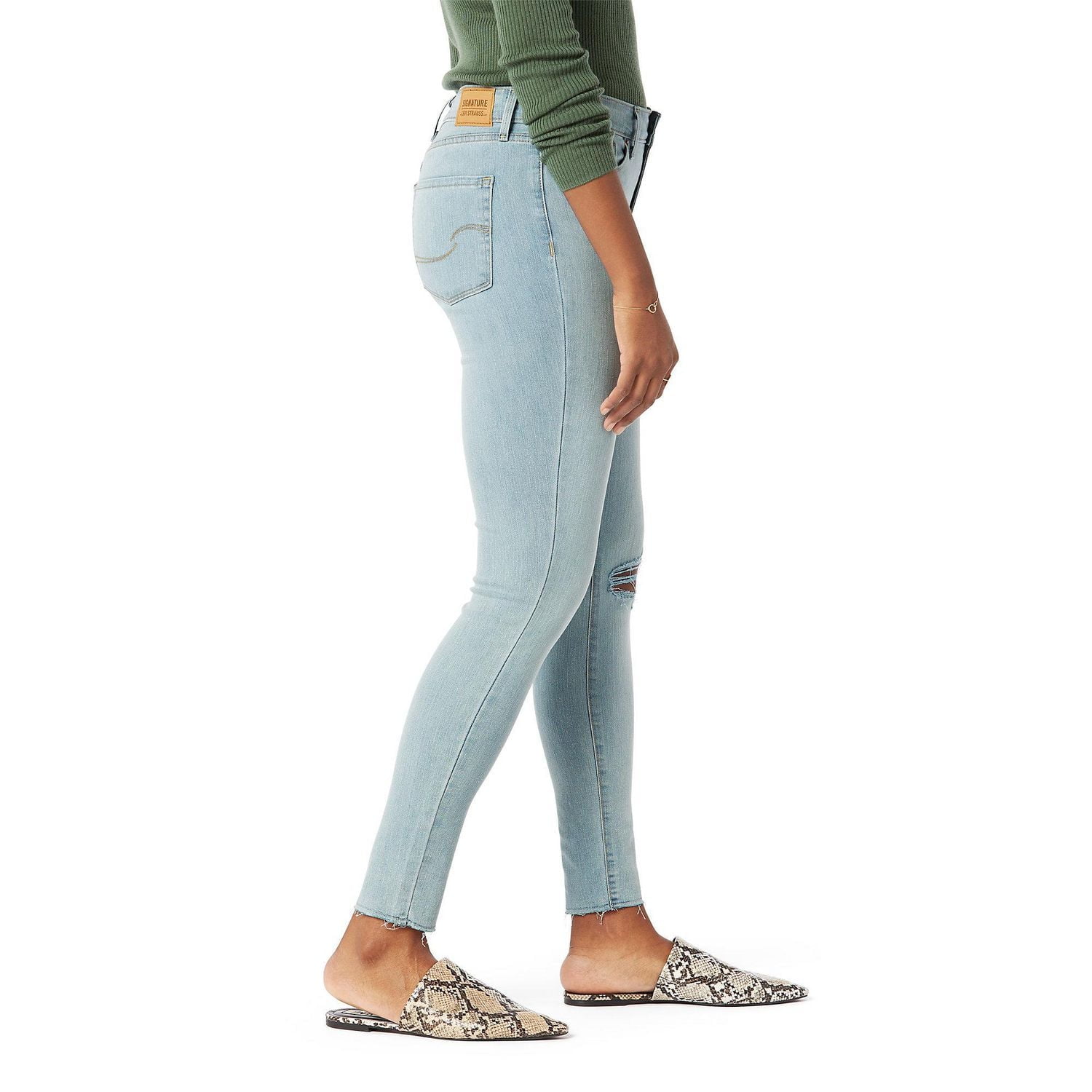 Levi Strauss Signature.MC Jean filiforme taille haute pour femme Tailles offerte : 4M – 18M