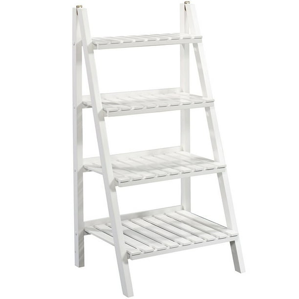 Sauder Cottage Road 4 Tier Ladder Shelf, White Finish