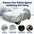 thumbnail image 2 of Waterproof Breathable Full Car Cover Sun Snow Dust Rain Resistant Protection 187x74x68 inch, 2 of 8