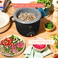thumbnail image 3 of Beautiful 6-Cup Cooked, 3-Cup Uncooked Digital Electric Rice and Grain Cooker with Glass Lid, Black Sesame by Drew Barrymore, 3 of 12