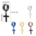 thumbnail image 3 of tredstone Fake Earring Lightweight Different Colors Distinctive Appearance Waterproof Wear-resistant Unique Design Magnetic Nose Studs Black 1Set, 3 of 6