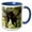 Blue/White, variant on 3drose, Usa, Minnesota, Sandstone, Black Bear Cub Stuck in a Tree, 11oz Mug