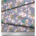 thumbnail image 2 of Soimoi Moss Georgette Fabric Leaves & Floral Artistic Decor Fabric Printed Yard 42 Inch Wide, 2 of 3