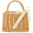 thumbnail image 4 of Monedero de mimbre decorativo, cesta de almacenamiento de frutas portátil, bolso tejido para niñas, 4 of 8