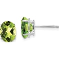 thumbnail image 1 of 14K White Gold 8X6mm Oval Peridot Earrings (9 X 6) Made In India xe88wpe, 1 of 5