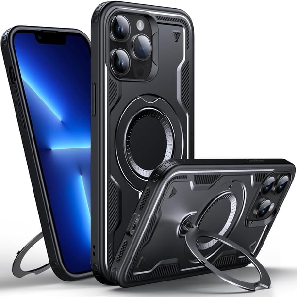 Diseñado para Funda Magnética para iPhone 13 Pro, Compatible con Magsafe, Resistente a Caídas de 10 pies, Resistente, con Soporte de Anillo Giratorio 360, Resistente, a Prueba de Golpes