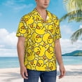 thumbnail image 5 of Bixox Men's Hawaiian Shirts Men's Ducky Cartoon Animal Yellow Print Short-Sleeve Shirt-XX-Large, 5 of 8