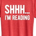 thumbnail image 3 of Instant Message - Shhh I'm Reading - Women's Short Sleeve Graphic T-Shirt, 3 of 6