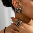 thumbnail image 4 of tegongse Fashionable Leopard Designs Earrings and Rings Set Convenient for Adding A Touch Of Elegant To Any Stylish Outfits, 4 of 12