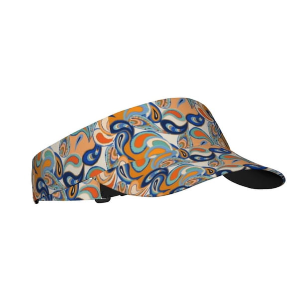 Fotbe Fashionable Paisley Visera Deportiva con Diseño, Gorra Abierta Ajustable de Algodón para Mujer y Hombre