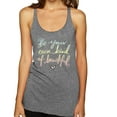 thumbnail image 1 of Positivity saying Pop Culture Tri-Blend Racerback Tank Top, Premium Heather, X-Large, 1 of 3