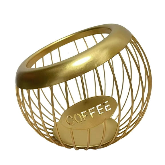 Coffee Pod Holder Large Capacity Metal Storage Organizer for Coffee Bar Accessories and Station Countertop Pods