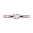 thumbnail image 3 of 0.40 Carat Prong Set Solitaire Diamond Engagement Ring Band in 14K Rose Gold (Ring Size 4), 3 of 5