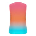 thumbnail image 4 of Pounoo Débardeurs pour Femmes Imprimé Floral Sans Manches Col Rond Coupe Ample Respirant Extensible Pulls Décontractés Blouses Quotidiennes Style Vacances Cadeau, 4 of 6