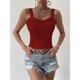 thumbnail image 2 of Camiseta sin mangas de verano para mujer, camiseta sin mangas con tirantes de punto acanalado, camiseta sin mangas elástica ajustada para mujer, 2 of 6