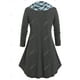 thumbnail image 2 of Camiseta Talla Extra a Cuadros Cuello Vuelto Rosegal  Mangas largas de talla grande, 2 of 5