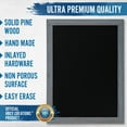 thumbnail image 5 of BizChair Rustic Grey Magnetic Wall Chalkboard, 18" x 24", Framed Decorative Chalkboard with Eraser - For Kitchen, Weddings, Restaurant Menus and More!, 5 of 18