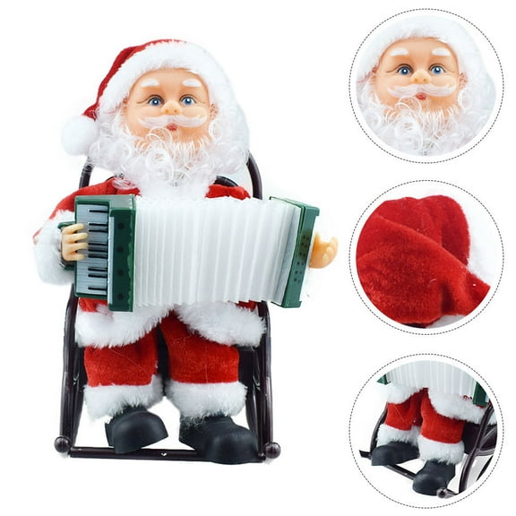 CRILSTYLEO Electric Santa Claus Rocking Chair Christmas Decoration 1Pc Assorted Colors Holiday