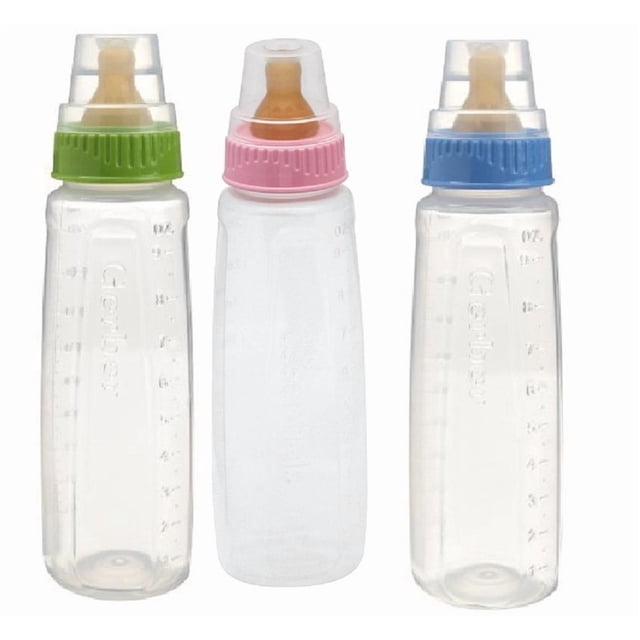 Set de 3 Biberones NUK de Plástico Transparente 240 ml