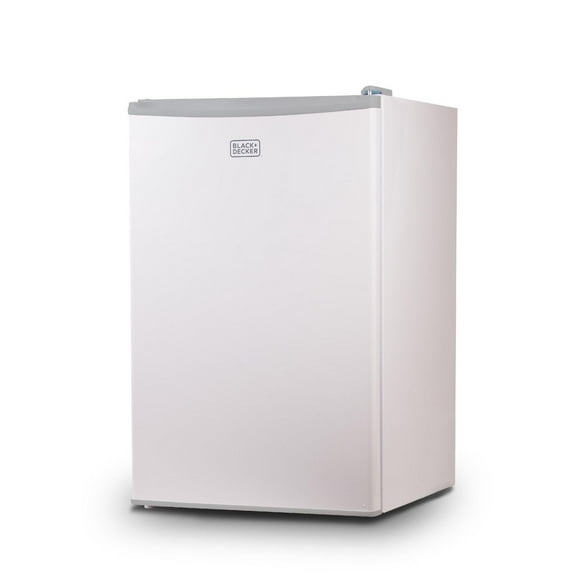 Black + Decker BCRK43W Compact Refrigerator Energy Star Single Door Mini Fridge with Freezer, 4.3 Cubic Ft., White