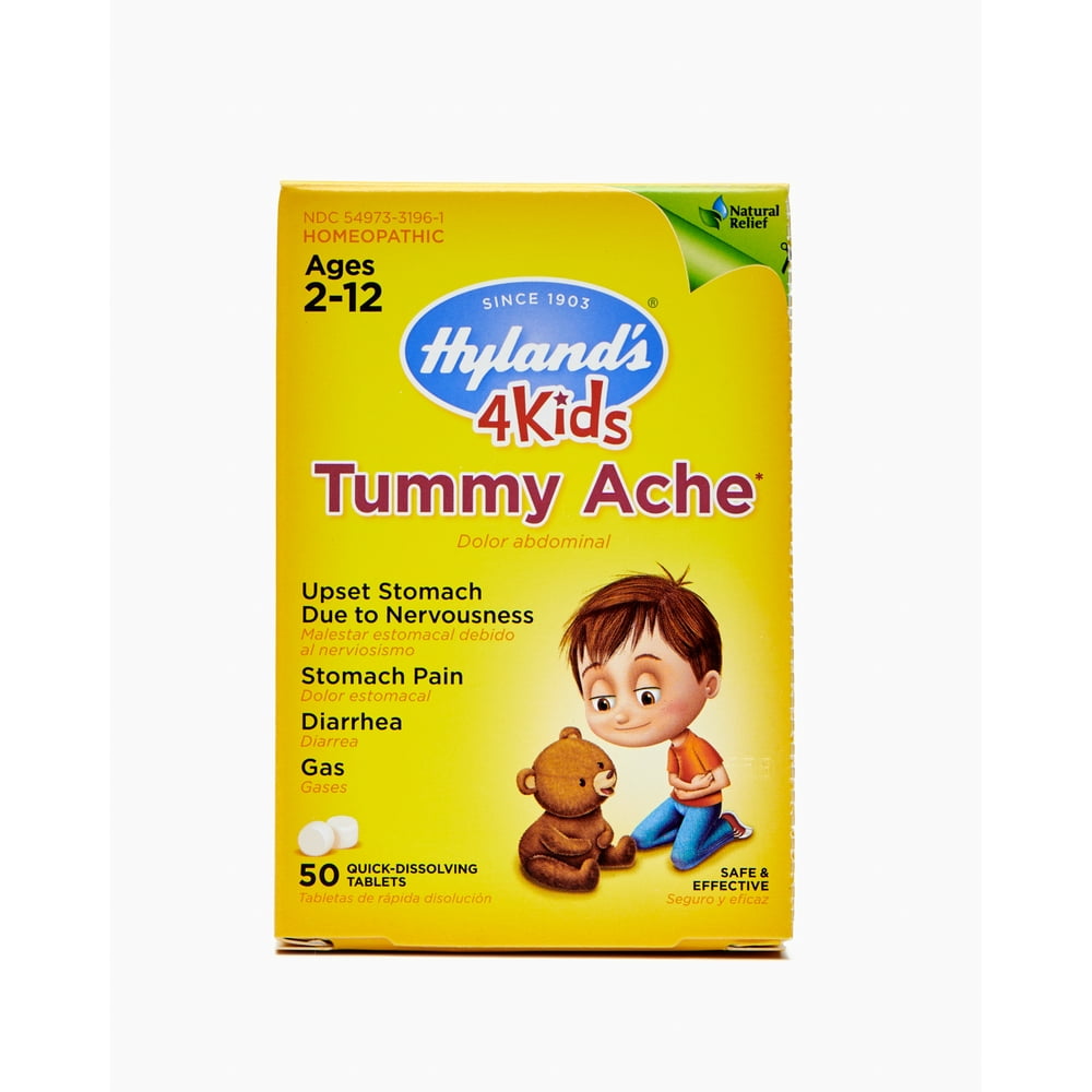 Hyland's 4 Kids Tummy Ache Tablets, Natural Relief of Upset Stomach
