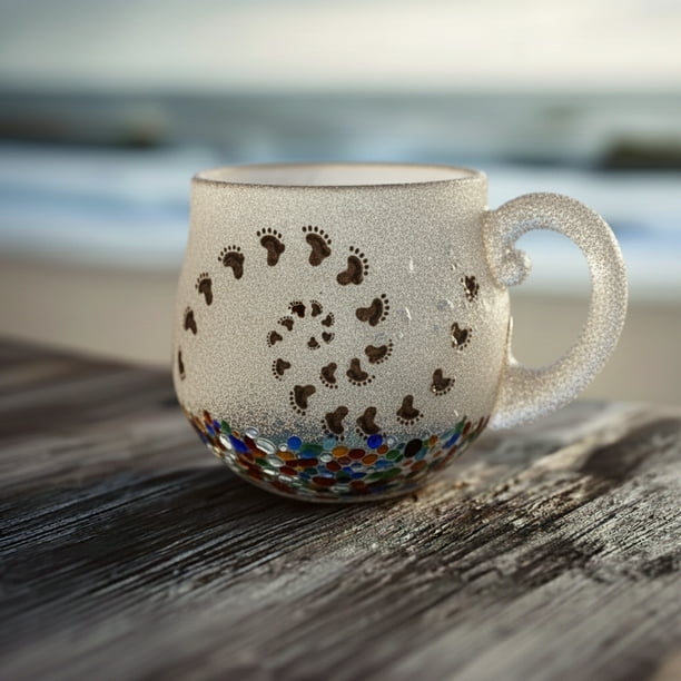 Taza de cerámica con temática oceánica y diseño de vida marina para café o té, capacidad de 325 ml, taza individual para decoración del hogar o regalo.